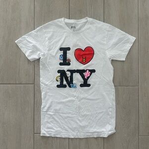BT21 White I love NY T-Shirt